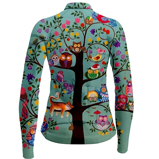 Women's Cycling Jersey Floral Botanical Long Sleeve Bike