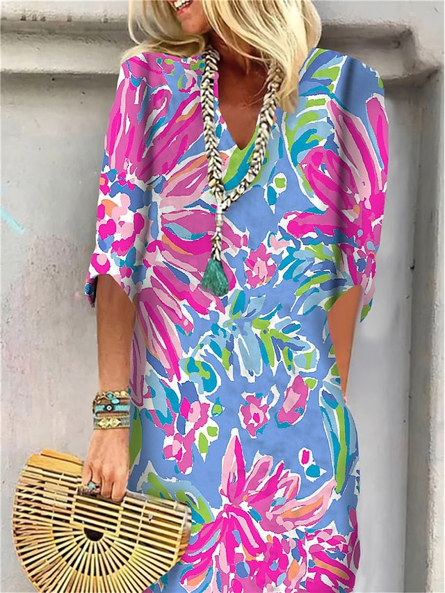 Women's Mini Dress T Shirt Dress Shift Dress Summer Dress