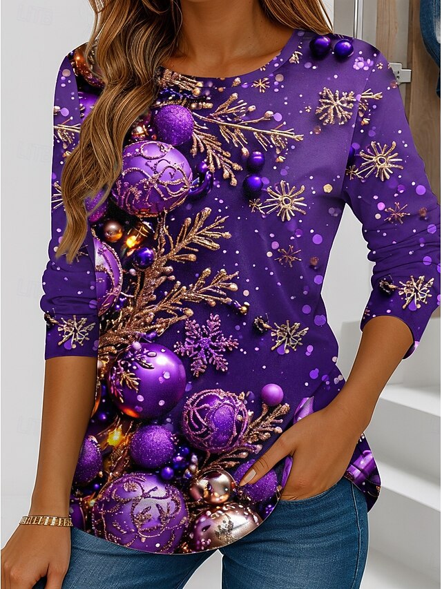 New Year Women's T Shirt Print Graphic Fashion Modern Long