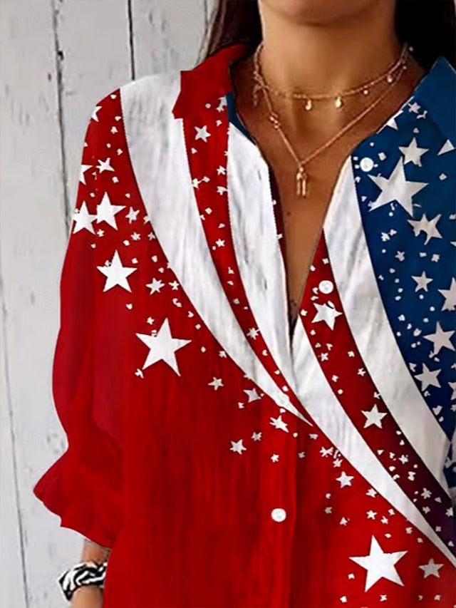 Independence Day PatrioticWomen's Patriotic Shirt Graphic