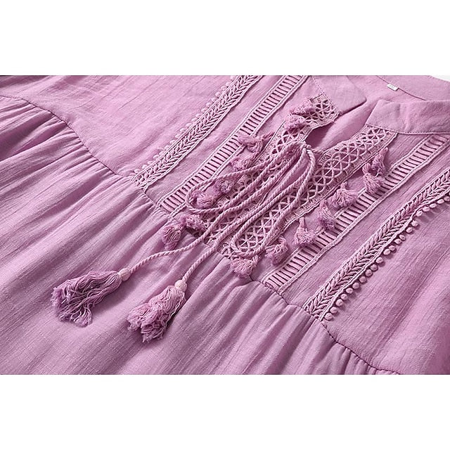 Women's Mini Dress Shift Dress Boho Dress Vacation Vintage