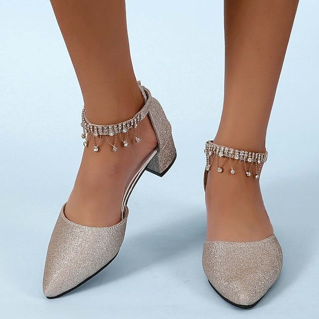 Women's Elegant Pumps Bridesmaid Shoes Bridal Wedding