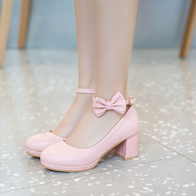 Shoes Perfect White Bow for Jane Mary - Girls' Weddings