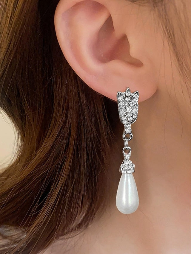 Double-Layer – Elegant Pearl Bridal  Necklace Set Jewelry