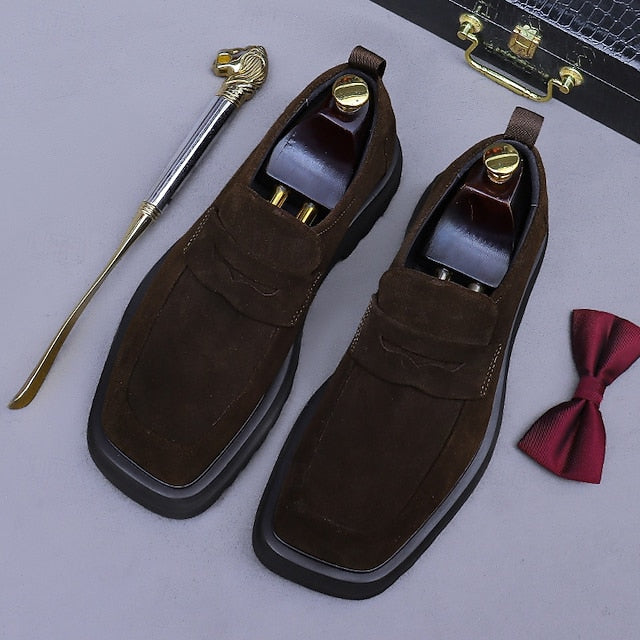 Leather Suede -Classic Business Loafers Men's Cowhide