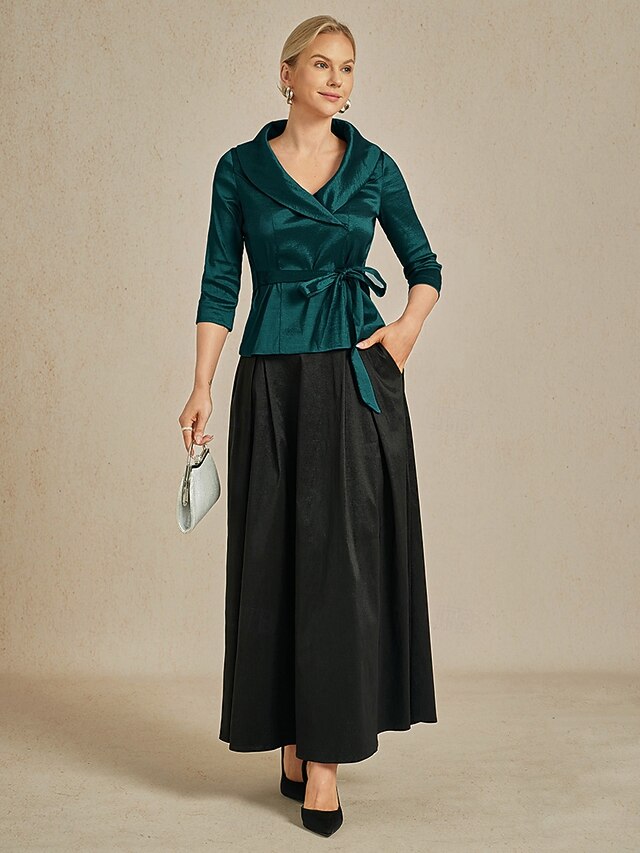 Women's Blouse Evening Tops Tie Front Solid Color Plain