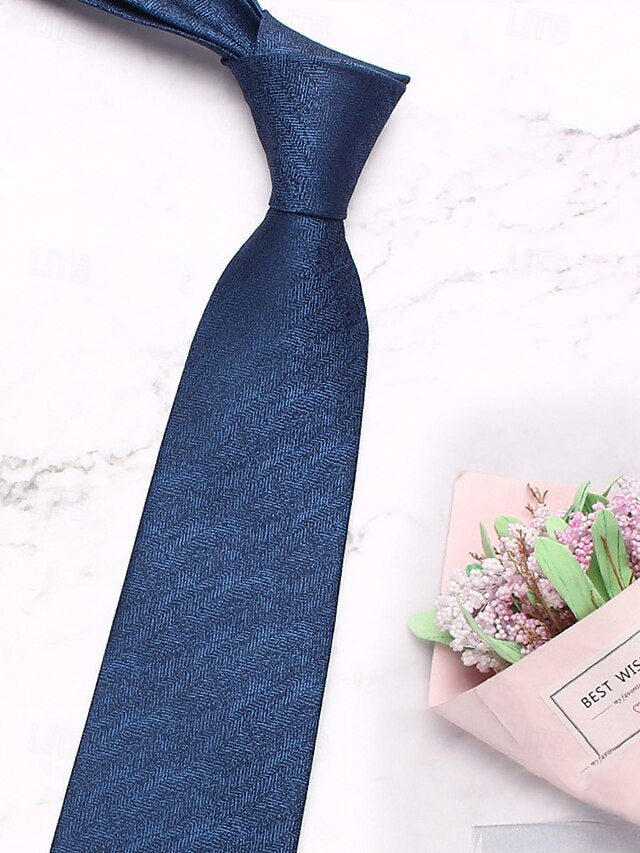 – Christmas Polyester Men's Stylish Herringbone Tie
