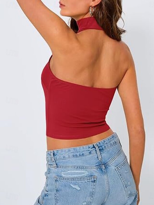 Women's Tank Top Sleeveless Shirt Tee Top Solid Color