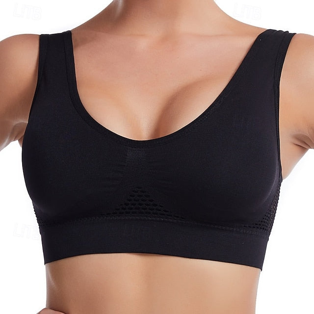 Women's Light Support Sports Bra Running Bra Open Back Bra