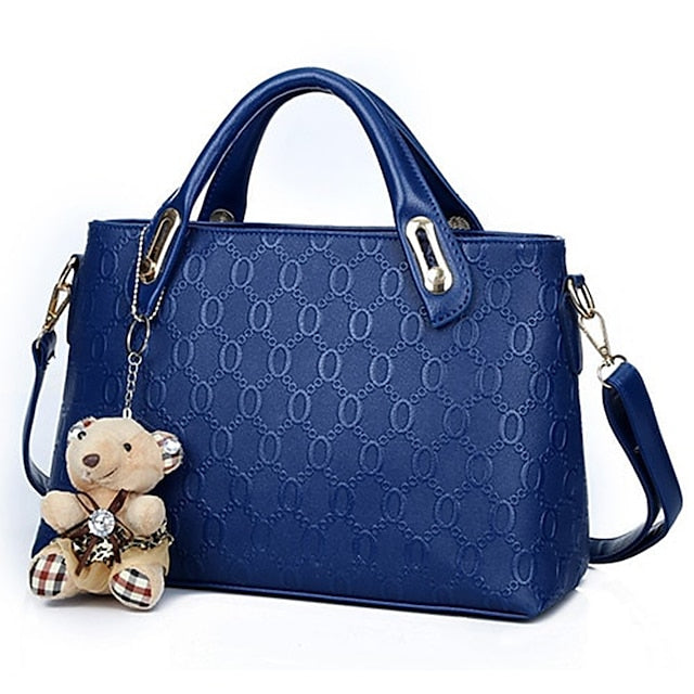 Purse Women's Leather Set Bag Pieces 4 PU