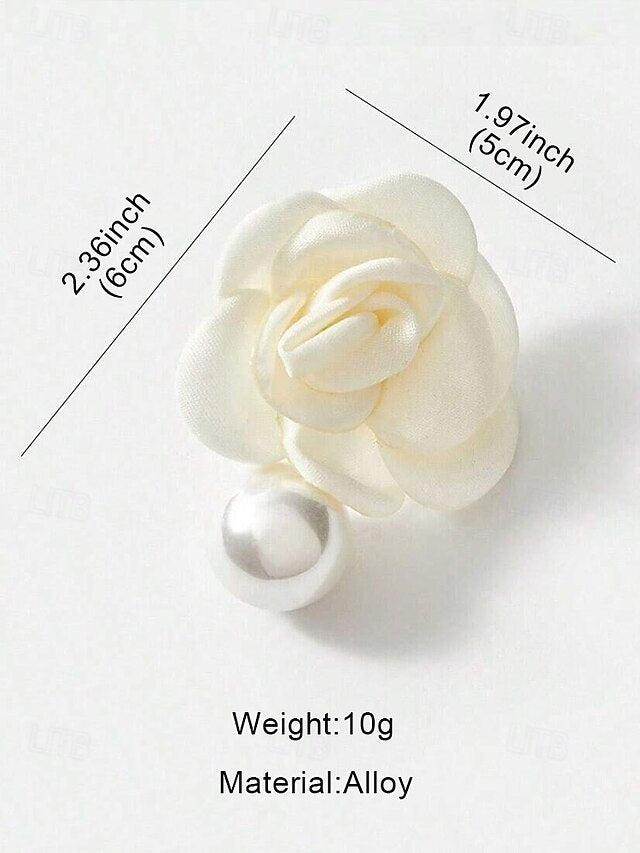 Flower with Women's Earrings Elegant Faux Pearl Stud Drop