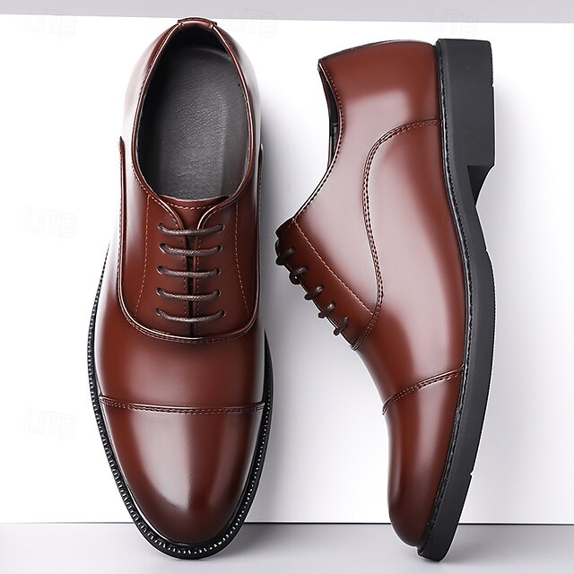 Shoes Design – Brown Classic Cap-Toe Oxford Men's
