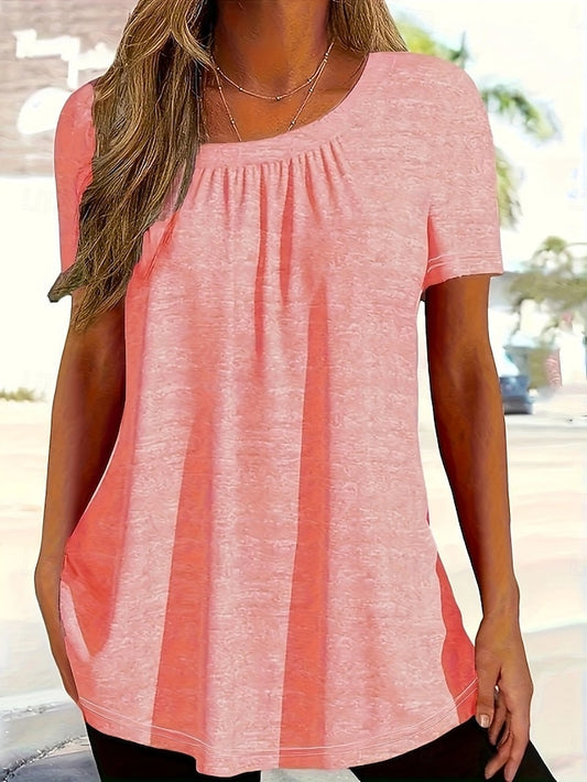 Women's T-Shirt  Solid Color Daily Stylish Casual Short