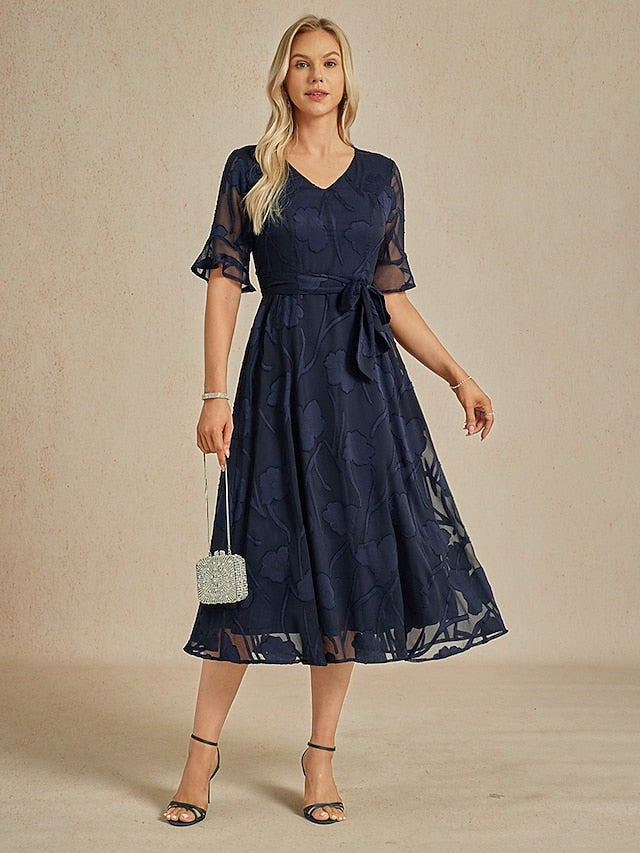 Women's Midi Dress Cocktail Dress Wedding Guest Dress Semi