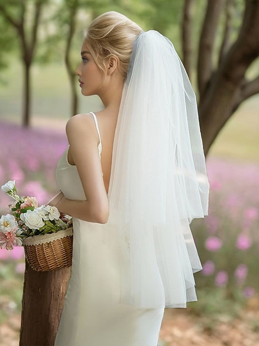 Two-Layer – Bridal Tulle Elegant Classic Soft with Veil