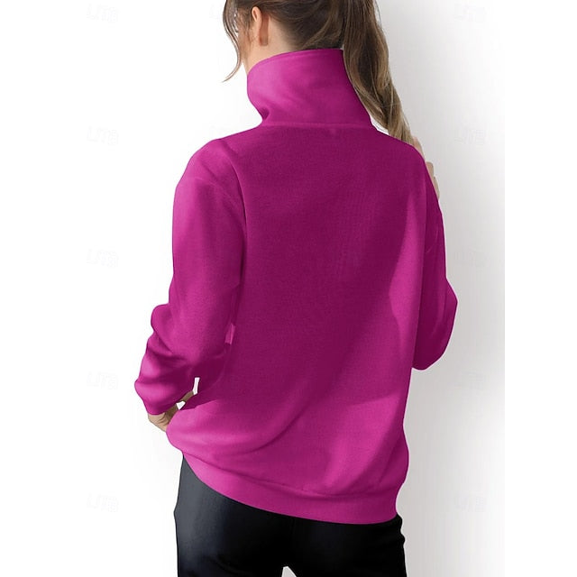 Women's Golf Pullover Sweatshirt Navy Black Red Long Sleeve