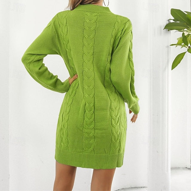 Women's Mini Dress Sweater Dress Casual Dress Fashion