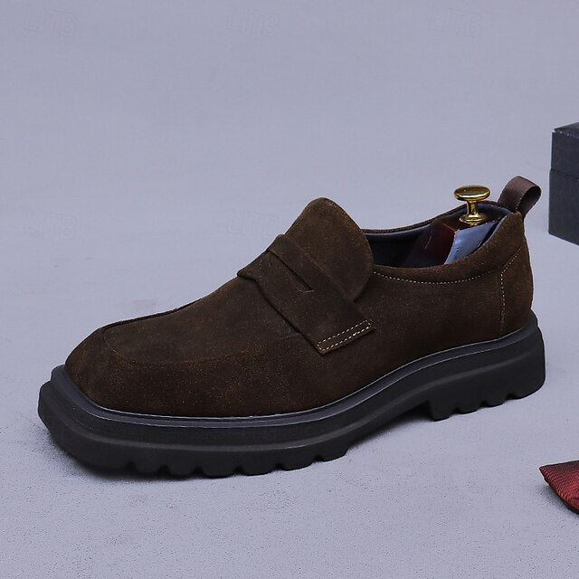 Leather Suede -Classic Business Loafers Men's Cowhide
