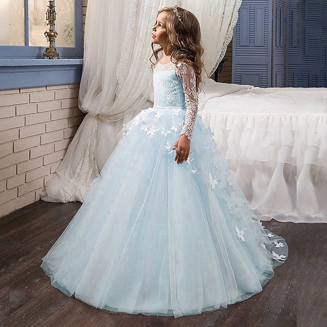 Communion Girls' Color Kids Dress Solid First Party