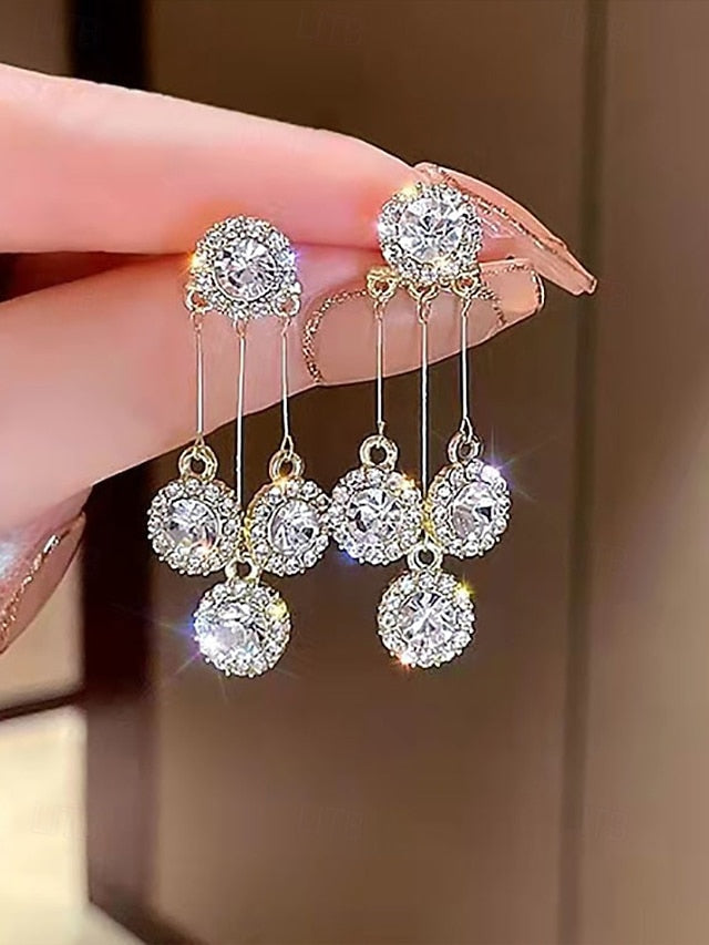 Crystal Earrings for Sparkling – Dangle Women Elegant