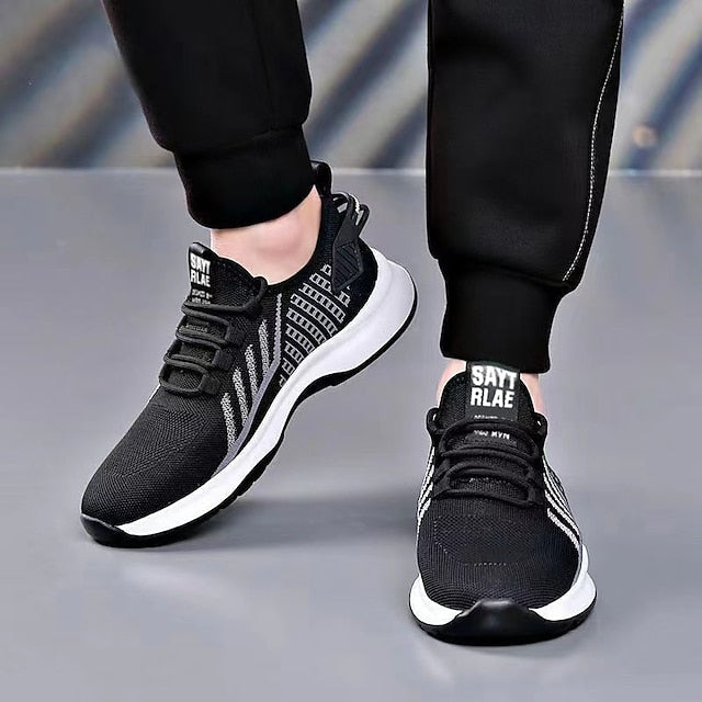 Casual Men's Sporty Look Sneakers Shoes Flyknit