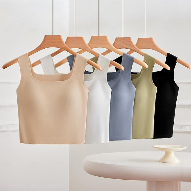 Women's Camisole Tank Top Basic Sleeveless Regular Tops