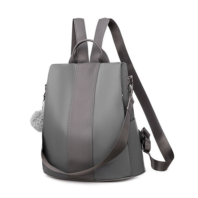 Pom with Purse Leather Convertible Women's Backpack Faux