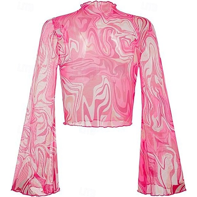 1970s Outfits for Women Bell Sleeve Tops Disco Outfit Floral