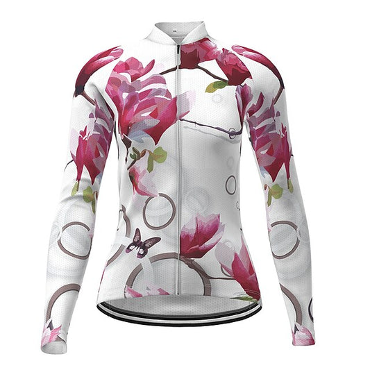 Women's Cycling Jersey Butterfly Patterned Novelty Long