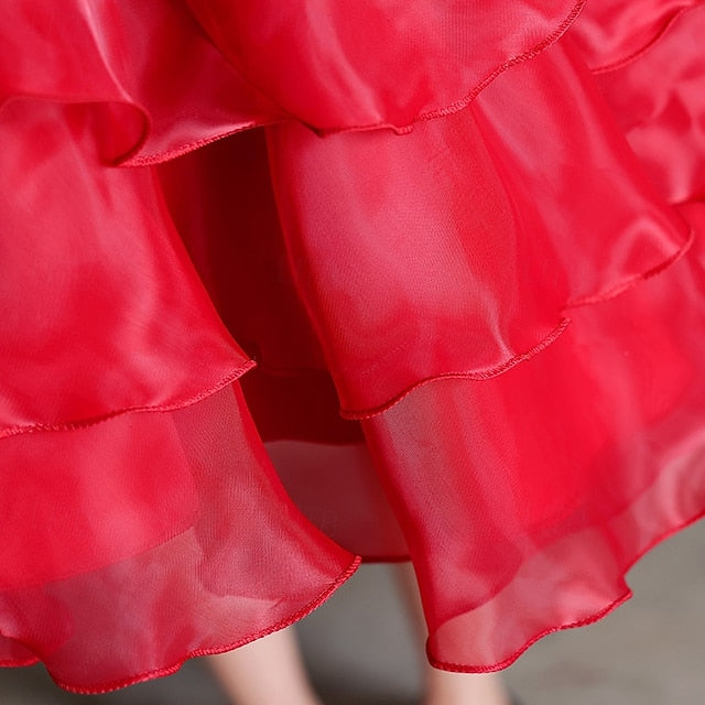 Dress Party Flower Long Special Kids Sleeve Girls' Wedding