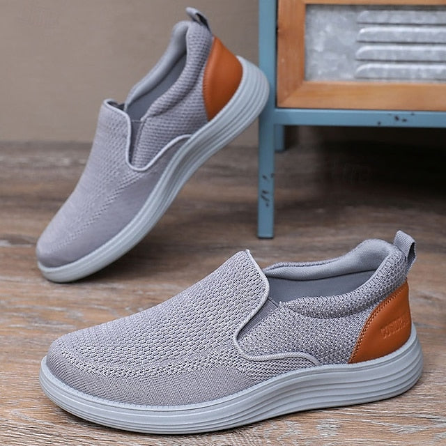Stretch Sneakers – Knit Breathable Navy Slip-On Men's