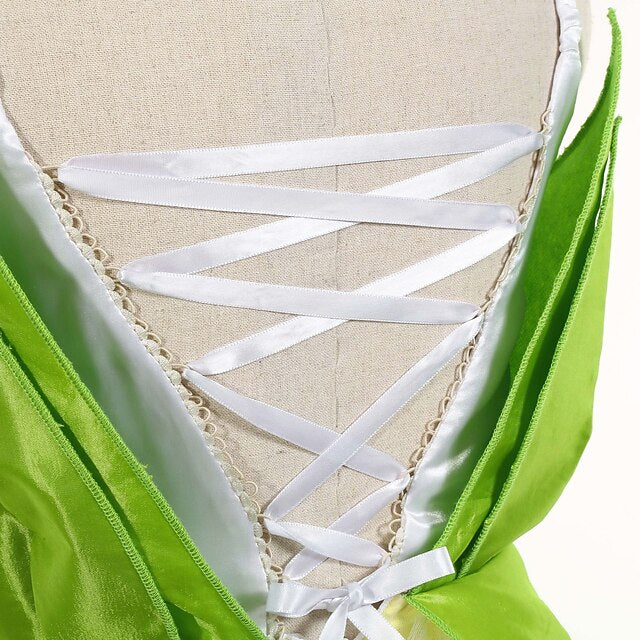 Dress Flower Bell Princess Fairytale Tinker Theme Tiana Girl