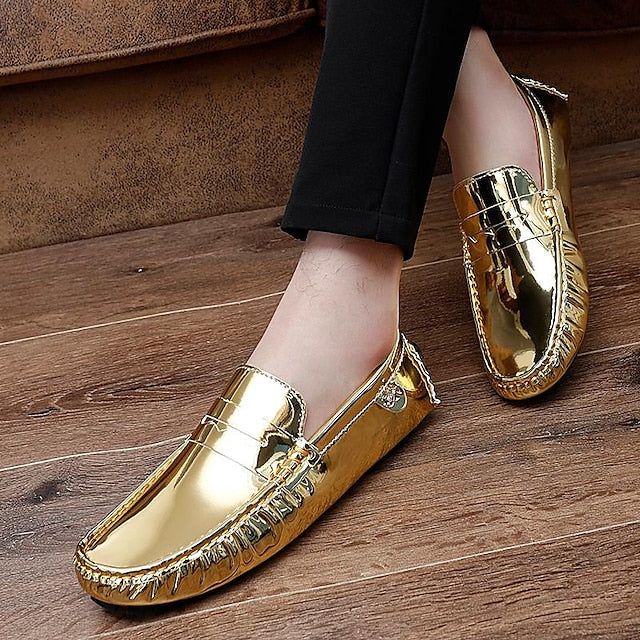 Slip-Ons Loafers Men's Driving Leather Penny PU