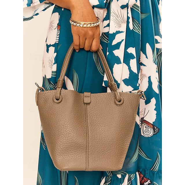 with Pouch Bucket Leather Stylish Bag – Women's Matching