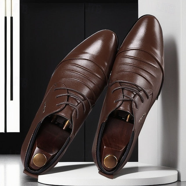 Lace-Up Men's Elegant Formal - White Shoes for