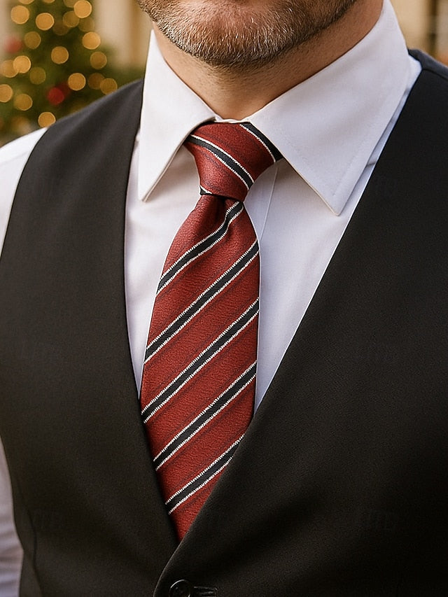 Classic Paisley and Men's Striped Necktie Silk Tie