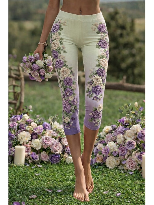 Women's Capri Pants Chinos Leggings Vacation Vintage Casual