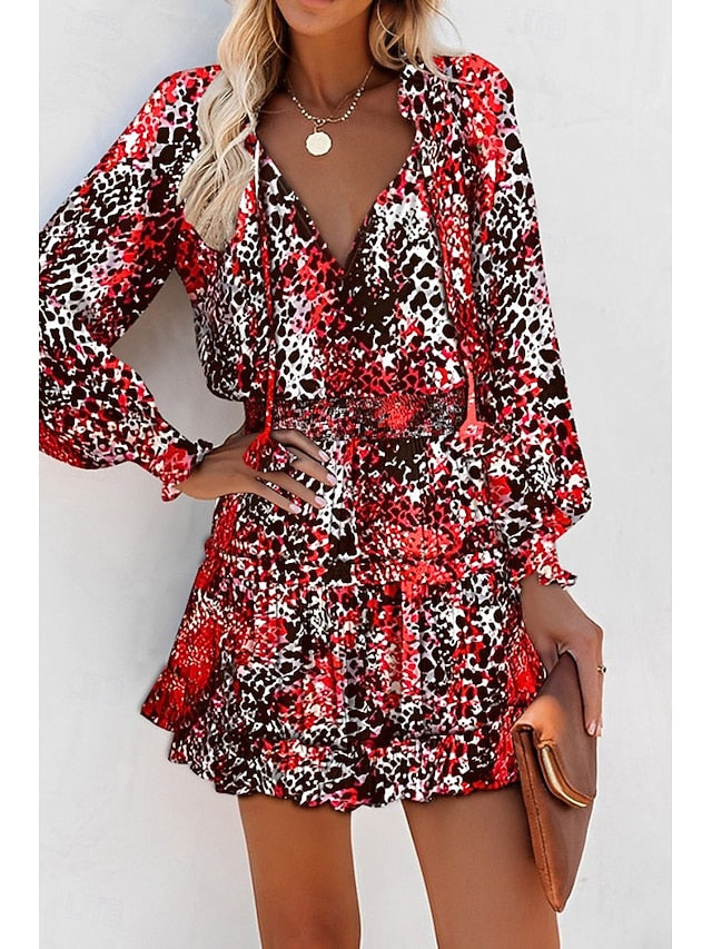 Women's Mini Dress Print Dress Fashion Daily Holiday Going
