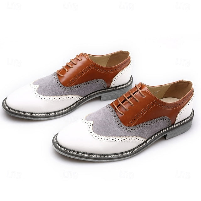 Oxford Men's Gatsby-Inspired Wingtip Shoes Spectator in