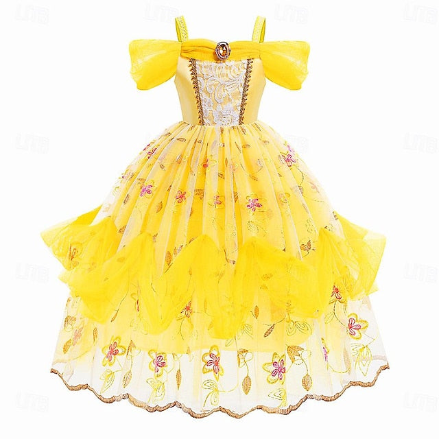 Girl Flower Beauty and Dress Beast Princess the Belle Cute