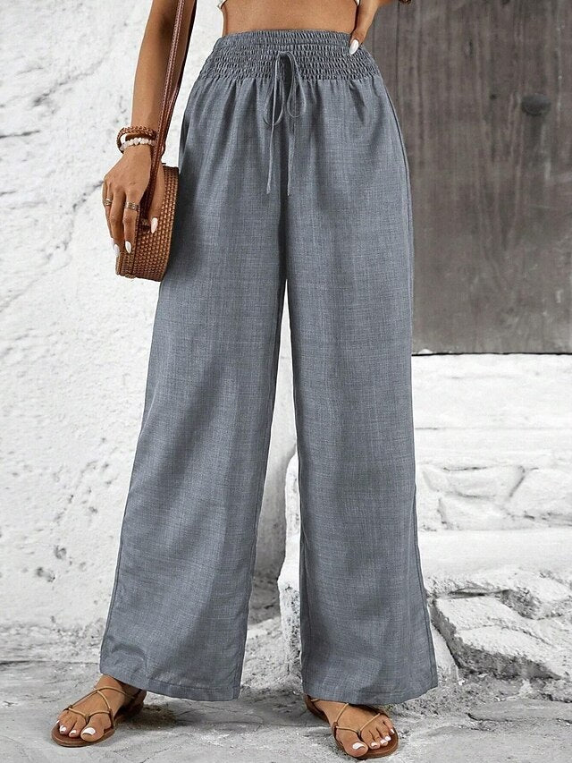 Women's Trousers Casual Pants Straight Vacation Fashion