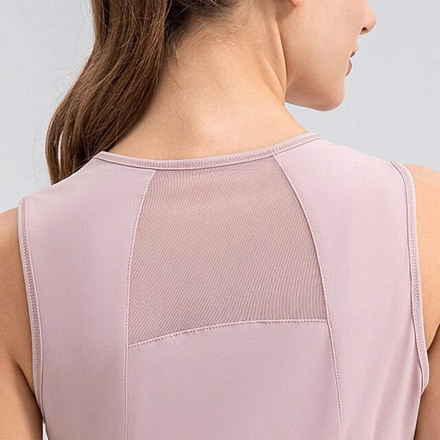 Women's Solid Colored Tank Top Workout Tops Elastic