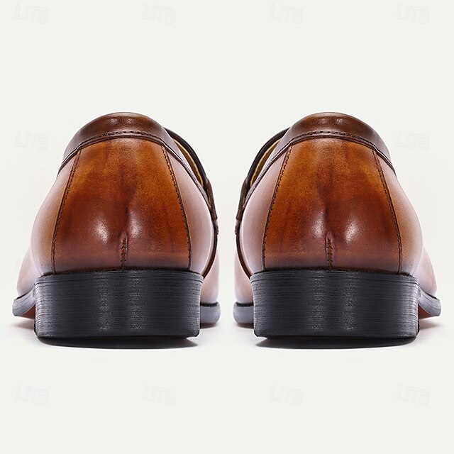 Vintage Leather Men's Loafers – Tan Slip-On Tassel