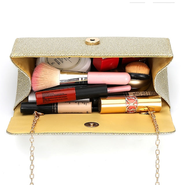 Clutch Evening Elegant Purse – Women's Glitter Silver