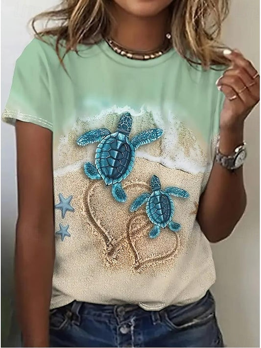 Women's T Shirt Print Floral Graphic Rose Elegant Vintage