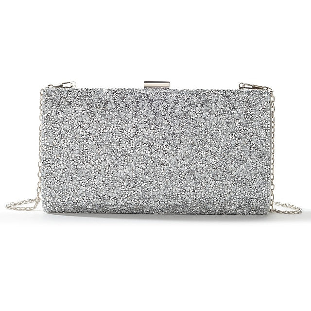 Glitter Women's Clutch Silver