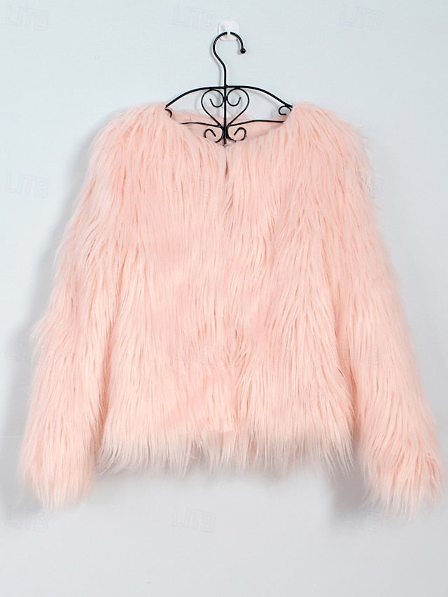 Warm Comfortable Faux Women's Fur Leathers Furs Coat