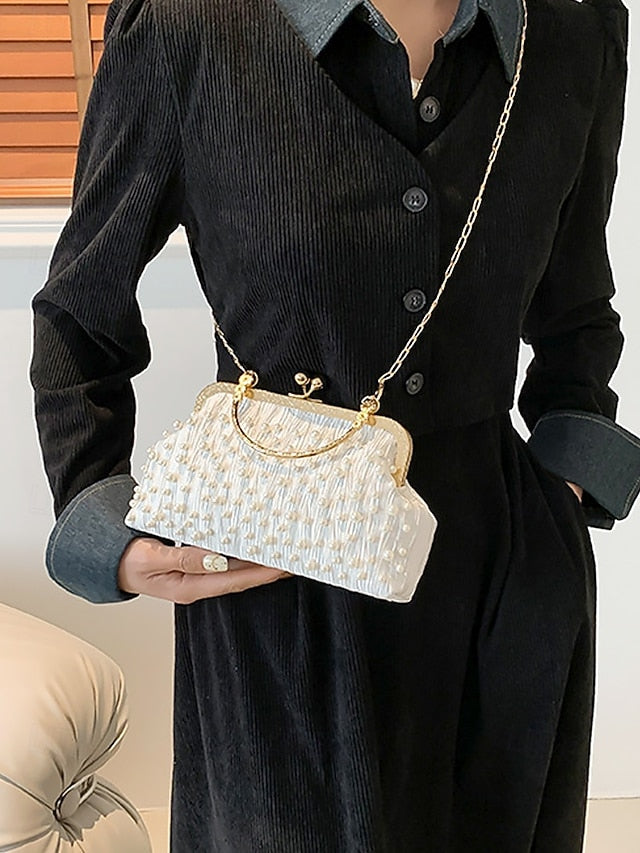 Vintage Pearl Elegant Bag Evening Women's Clutch – Beaded