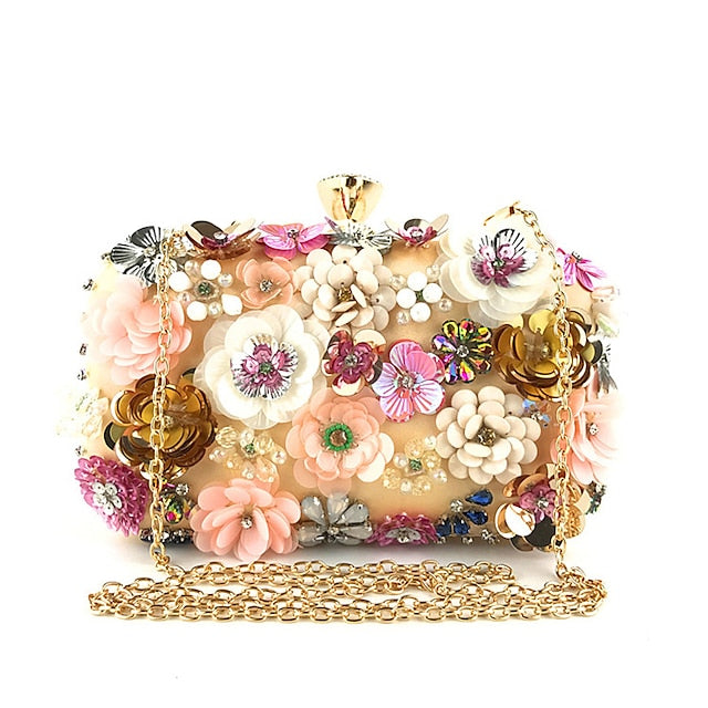 Clutch Flower Evening Women's – Floral Embellished 3D
