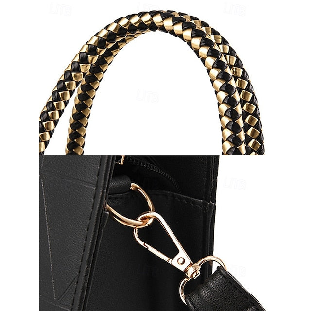 Elegant Women's – with Pearl Handbag Pendant Leather Faux